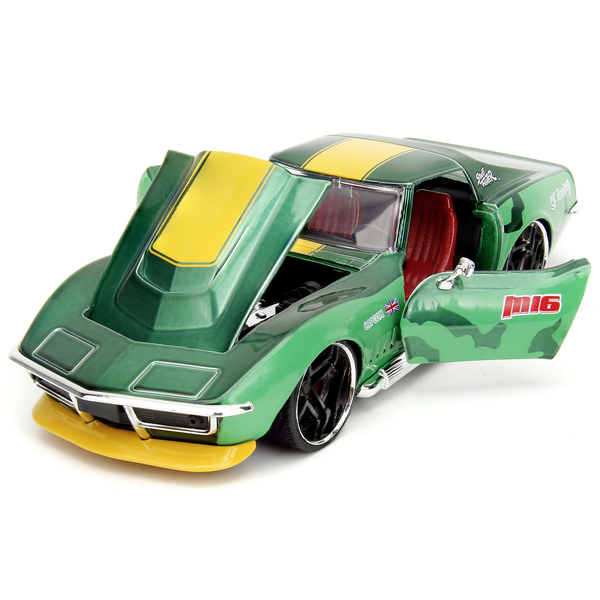 Машина металлическая Jada Уличный боец Шевроле с фигуркой Камми, 1:24, зеленый (253255061) - Pampik - 5