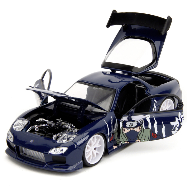 Машина металлическая Jada Наруто Мазда RX-7 тюнингованная с фигуркой Какаши, 1:24, темно-синий (253255085) - Pampik - 14