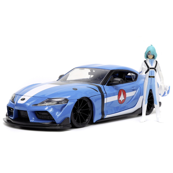 Машина металлическая Jada Роботех Тойота Супра с фигуркой Макса Стерлинг, 1:24, голубой (253255051) - Pampik