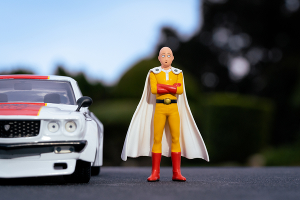 Машина металлическая Jada Ванпанчмен Мазда RX-3 (1974) с фигуркой Сайтама, 1:24, белый (253255058) - Pampik - 10