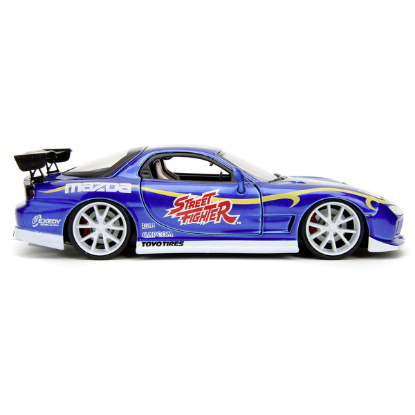 Машина металлическая Jada Уличный боец Mazda RX-7 с фигуркой Чан-ли, 1:24, синий (253255062) - Pampik - 5