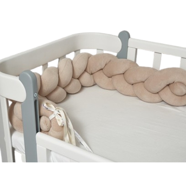 Бампер-косичка Twins Ego, 3-х прядна, 220 см, бежевий (2020-K3-220E-02) - Pampik