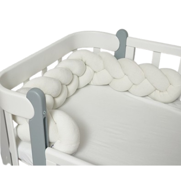 Бампер-косичка Twins Ego, 3-х прядна, 240 см, світло-бежевий (2020-K3-240E-202) - Pampik