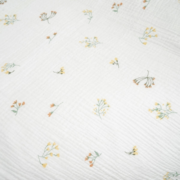 Комплект постільної білизни Twins Muslin Print Botanical, 4 предмети, білий (3031-TMP-202F) - Pampik - 5
