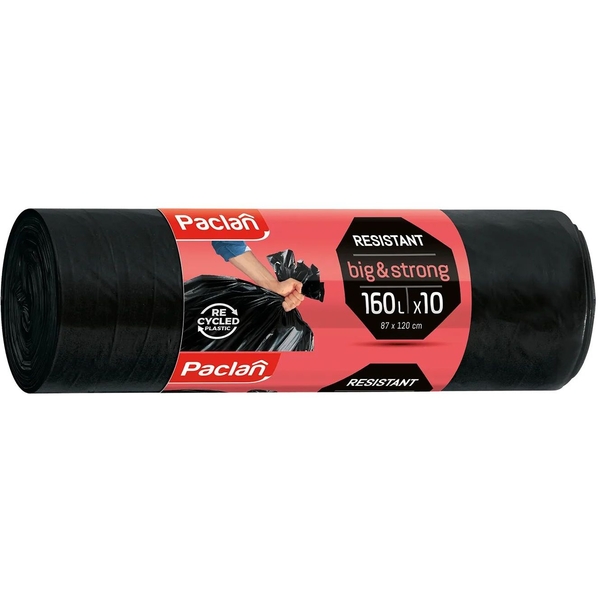 Пакети для сміття Paclan Big & Strong, 160 л, 10 шт. - Pampik