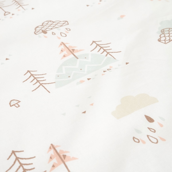 Комплект постільної білизни Twins Sky Forest, 120х90 см, 4 предмети, молочний (3023-TS-1014) - Pampik - 3