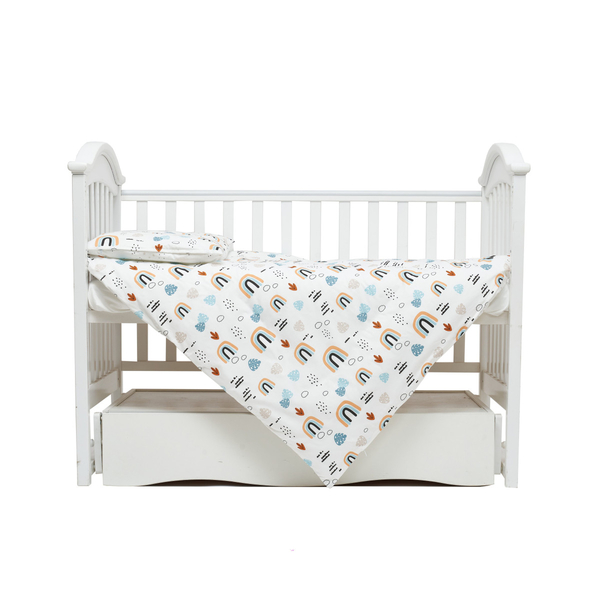 Комплект постільної білизни Twins Sky, 120х90 см, 4 предмети, різнокольоровий (3023-TS-20) - Pampik - 2