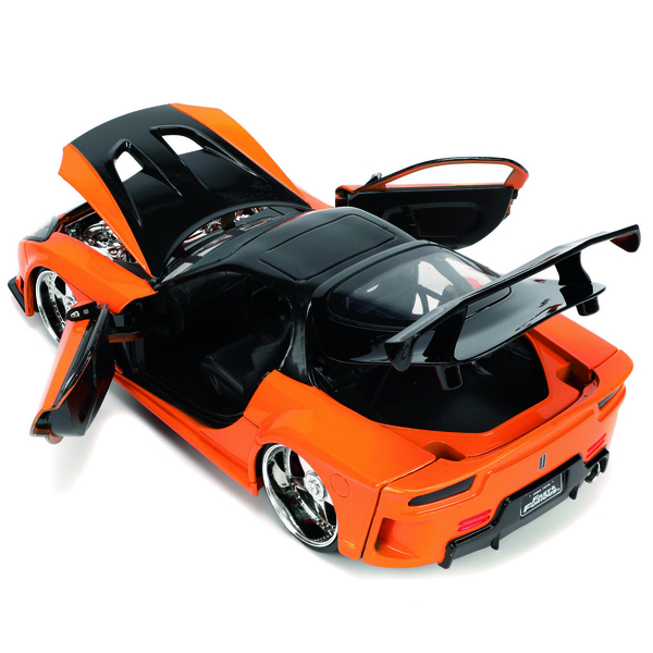 Машина металева Jada Форсаж 9 Мазда RX-7 з фігуркою Хана, 1:24, помаранчевий (253205002) - Pampik - 9