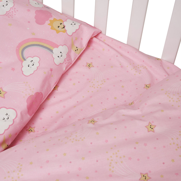 Комплект постільної білизни Twins Sky, 120х90 см, 4 предмети, рожевий (3023-TS-08) - Pampik - 3