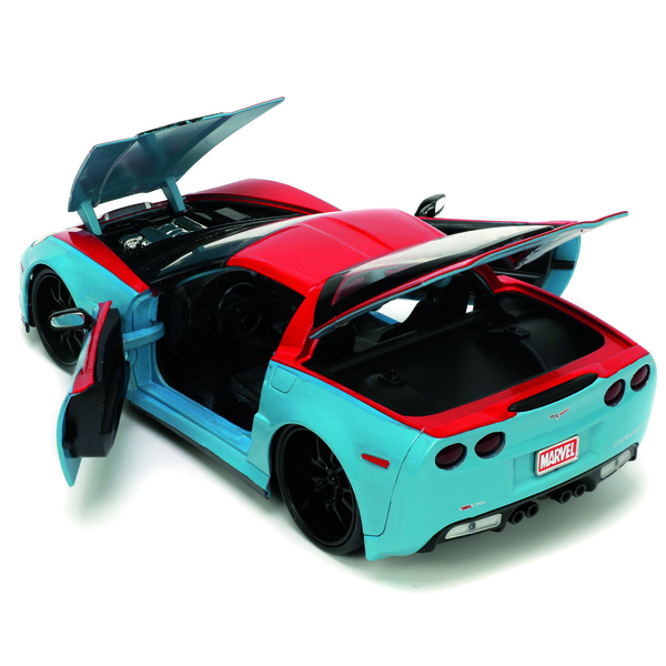 Машина металлическая Jada Марвел Шевроле Корвет с фигуркой Доктора Стренджа, 1:24, голубой (253225024) - Pampik - 9