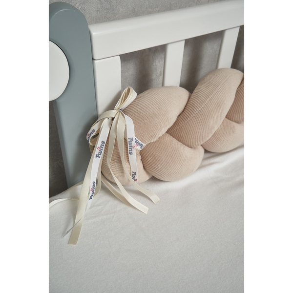 Бампер-косичка Twins Ego, 3-х прядна, 240 см, бежевий (2020-K3-240E-02) - Pampik - 4