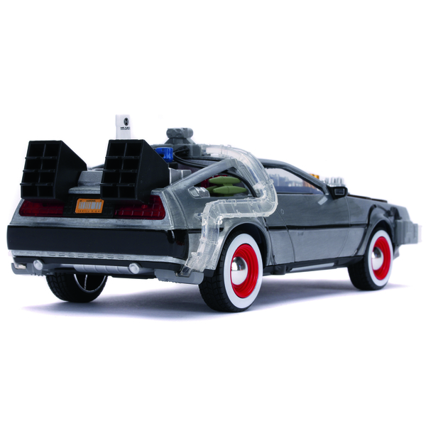Машина металева Jada Назад у майбутнє 3 Машина часу (1989) зі світловим ефектом, 1:24, сірий (253255027) - Pampik - 4