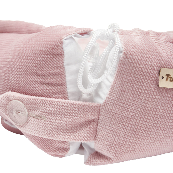 Кокон-позиционер Twins Velvet, с ортопедической подушкой, пудровый (9064-TV-24) - Pampik - 3