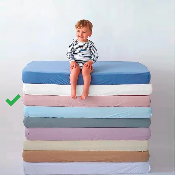 Простирадло на резинці Candide, трикотажне, 120х60 см, рожевий (690821/20724) - Pampik - 4