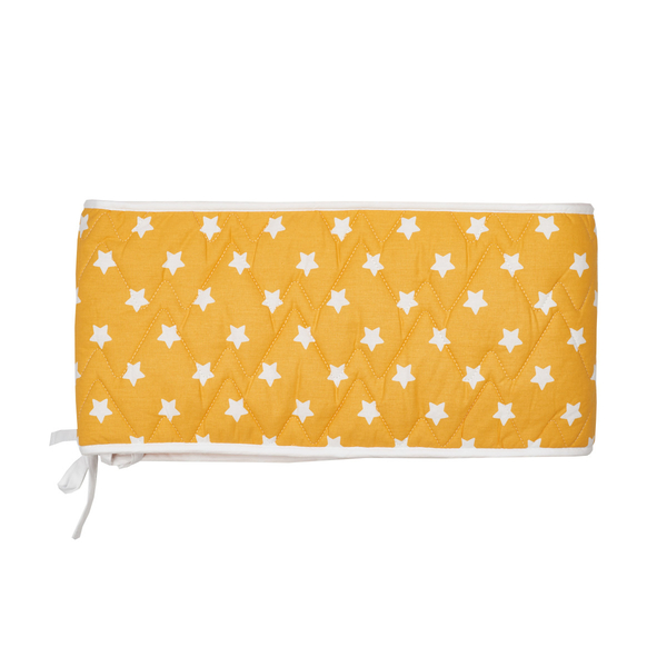Бампер Twins Premium Зірочка, стьобаний, 360х30 см, жовтий (2011-BTC360-05) - Pampik