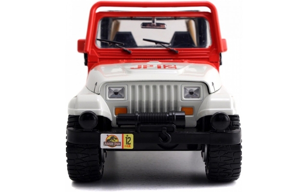 Машина металева Jada Парк Юрського періоду Джип Вранглер (1992), 1:24, білий з червоним (253253005) - Pampik - 7