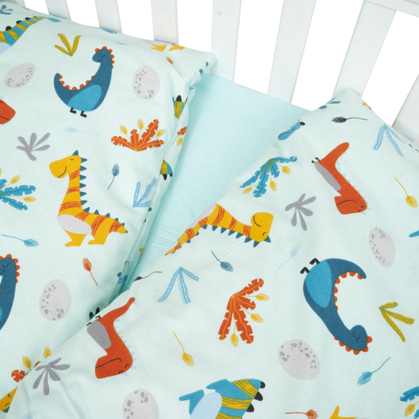 Комплект постельного белья Twins Comfort Soft Динозаврик, фланель, 3 предмета, мятный (3010-TS-14D) - Pampik - 3