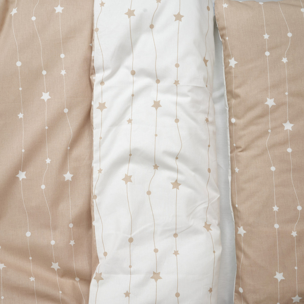 Комплект постільної білизни Twins Eco Stars, 3 предмети, біло-бежевий (3090-TK-02) - Pampik - 3