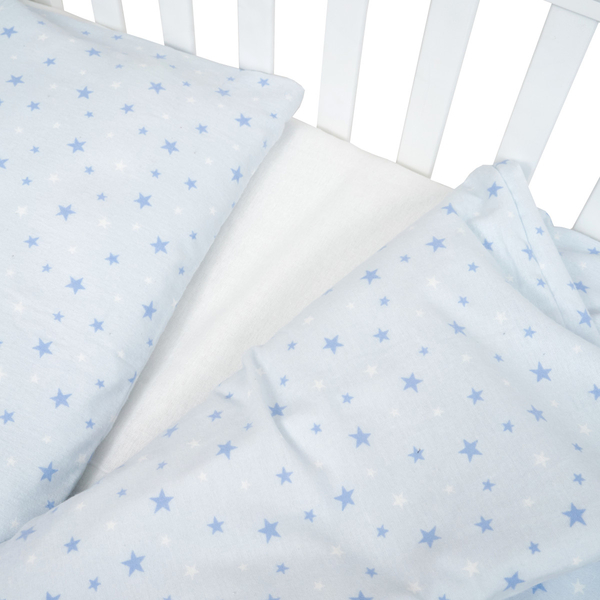 Комплект постільної білизни Twins Comfort Soft Starlet blue, фланель, 3 предмети, блакитний (3010-TS-404) - Pampik - 3