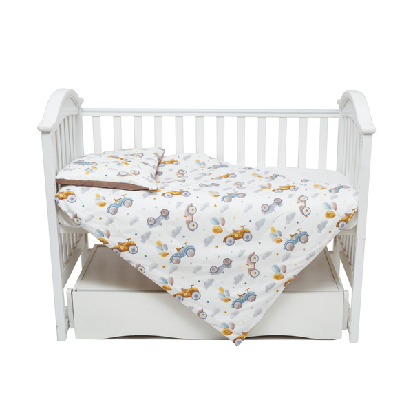 Комплект постельного белья Twins Auto Retro Cars, 4 предмета, коричневый (3025-TA-07) - Pampik