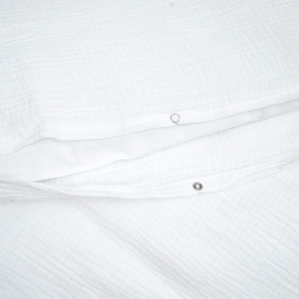 Комплект постільної білизни Twins Muslin, 3 предмети, білий (3031-TM-01) - Pampik - 4