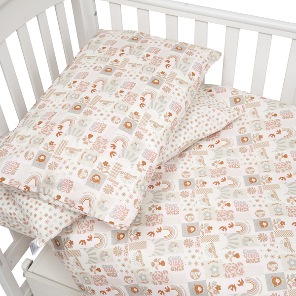 Комплект постільної білизни Twins Be Happy, 4 предмети, бежевий (3078-TBH-02) - Pampik - 6