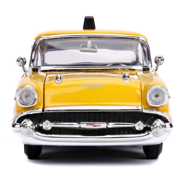 Машина металева Jada Марвел. Жовте таксі Чеві Бел Ейр (1957) з фігуркою Дедпула, 1:24, жовтий (253225001) - Pampik - 16