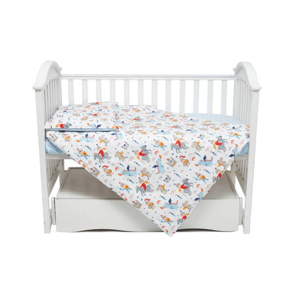 Комплект постільної білизни Twins Castel Prince, 4 предмети, блакитний (3027-TC-04) - Pampik