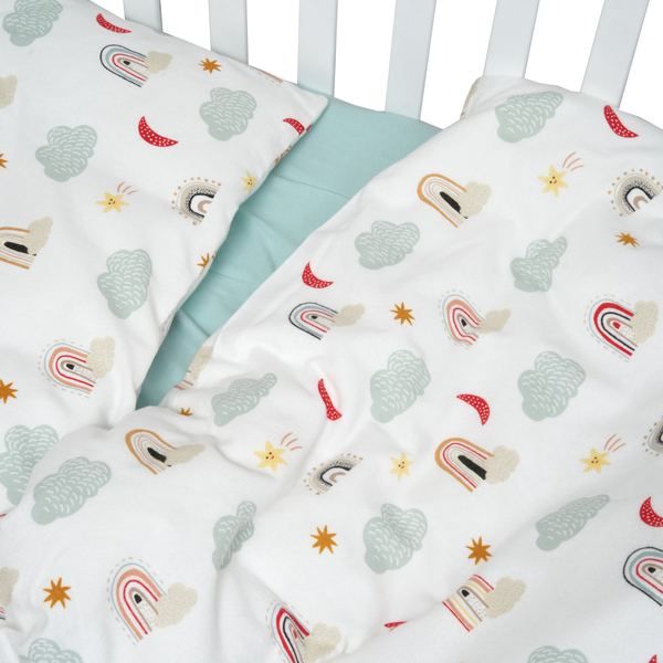 Комплект постільної білизни Twins Comfort Soft Веселки, фланель, 3 предмети, ментоловий (3010-TS-14) - Pampik - 3