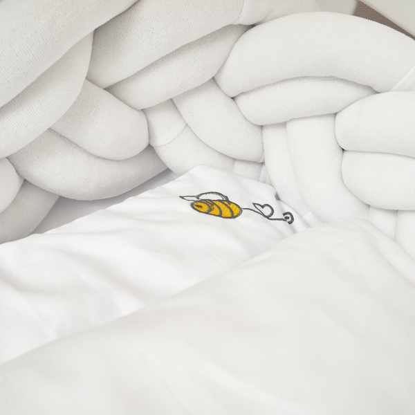 Комплект постільної білизни Twins Ромашка, сатин, 3 предмети, білий (3056-TR01) - Pampik - 6