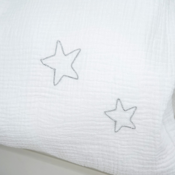 Комплект постільної білизни Twins Muslin, 3 предмети, білий (3031-TM-01) - Pampik - 5