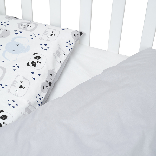Комплект постельного белья Twins Zoo, 120х90 см, 4 предмета, голубой (3022-TZ-04) - Pampik - 3