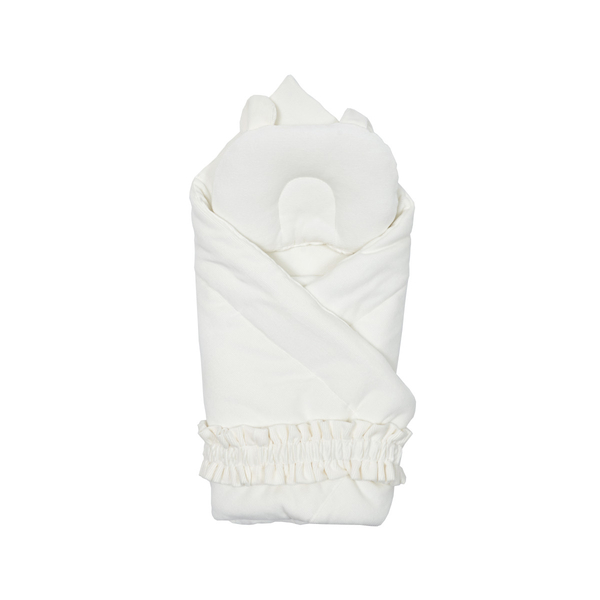 Набір Twins Ego: плед, подушка та резинка, світло-бежевий (1497-НТЕ-202) - Pampik