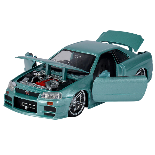 Машина металева Jada Форсаж Ніссан Скайлайн (2002), 1:24, бірюзовий (253203066) - Pampik - 2