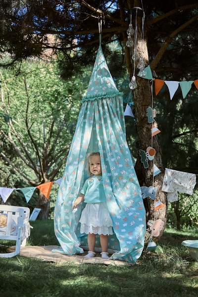 Балдахін-шатро Twins Cozy Dream Mint Cloud, поплін, м'ятний (1099-99TCD-14) - Pampik - 10
