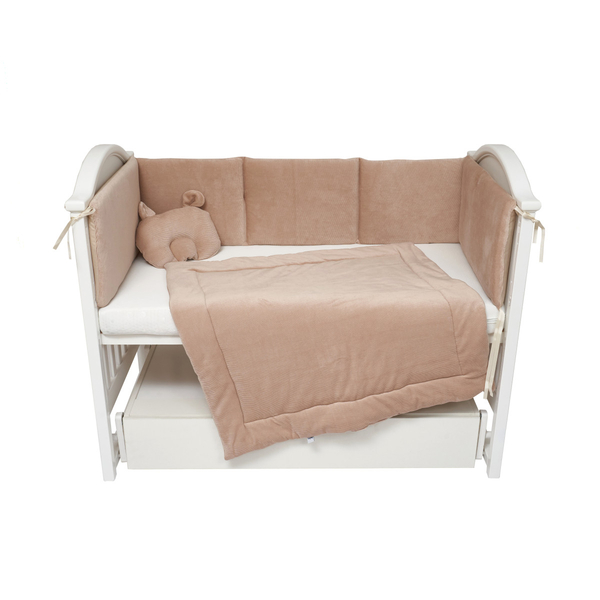 Набір Twins Ego: плед, подушка та резинка, бежевий (1497-НТЕ-02) - Pampik - 3