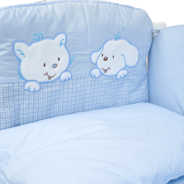 Постельный комплект Twins Limited Dog & cat, 4 эл., голубой (3094-TL-04) - Pampik - 3