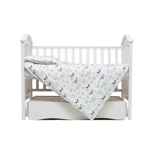 Комплект постельного белья Twins Zoo, 120х90 см, 4 предмета, голубой (3022-TZ-04) - Pampik - 2