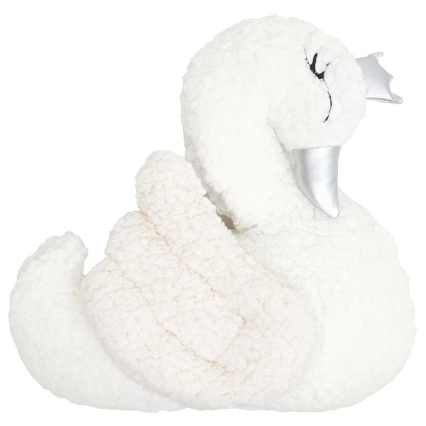 Бампер-подушка Twins Лебедь Teddy, 36х36х15 см, кремовый (7099-DLT-205) - Pampik