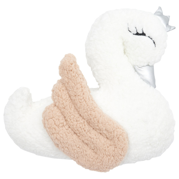 Бампер-подушка Twins Лебідь Teddy, 36х36х15 см, бежевий (7099-DLT-02) - Pampik