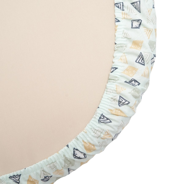 Простирадло на резинці Twins Be happy Мозаїка, поплін преміум, 90x50 см, білий з принтом (6010-TBH-99) - Pampik - 2