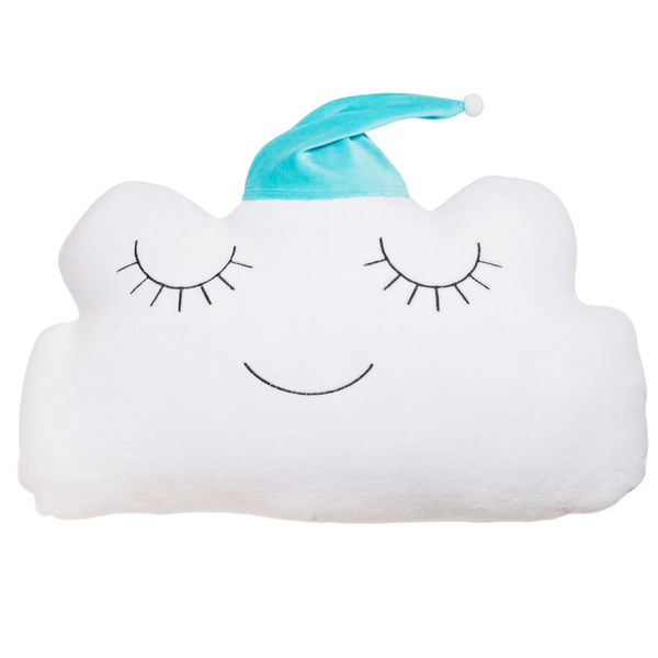 Бампер-подушка Twins Cloud, 52х35х10 см, белый с мятным (7099-DC-14) - Pampik