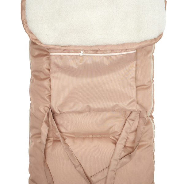 Конверт прогулянковий Twins Silver з рукавицями, latte латте (9012-SNA-201) - Pampik - 2