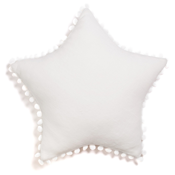 Бампер-подушка Twins Звездочка Маршмелоу, велюр, 37х37 см, белый (2020-BTZM-01) - Pampik - 2