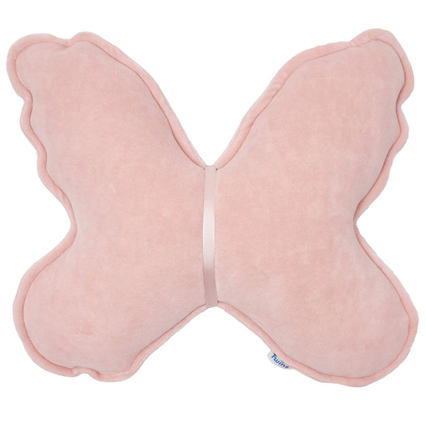Бампер-подушка Twins Бабочка, велюр, 40х36 см, powder pink пудровый (1310-MB-24) - Pampik
