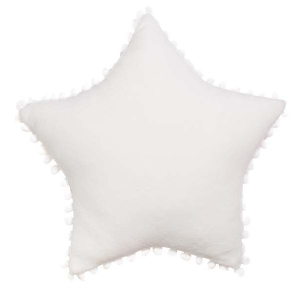 Бампер-подушка Twins Звездочка Маршмелоу, велюр, 37х37 см, белый (2020-BTZM-01) - Pampik