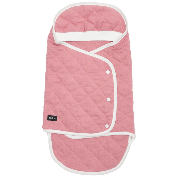 Конверт Twins Geometry, муслін стьобаний, 0-6 міс., Peony рожевий (9017-TGM-08) - Pampik