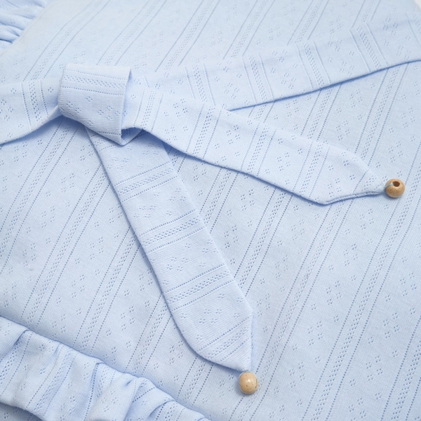 Конверт-плед на виписку Twins Softie, інтерлок, 90x90 см, блакитний (9015-TSF-04) - Pampik - 4