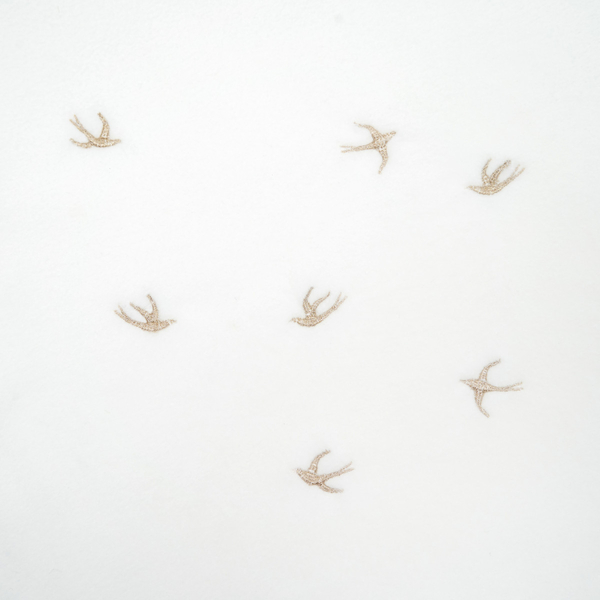 Крыжма-плед Twins Ласточки, флис, 100x100 см, белый (1408-КТLF100V01) - Pampik - 3