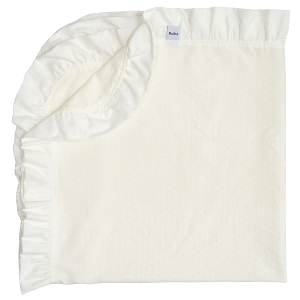 Крыжма-плед Twins Cream, батист 3D, 90x90 см, молочный (1402-КТC-90/90-202) - Pampik